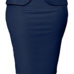 Women's 2 Piece Suit Skirt Set Business Office Work Outfit Blazer Jackets Midi Pencil Skirt Suits Plus Size