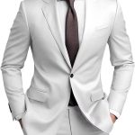 Mens Suits Regular Fit 2 Piece Suit for Men Wedding Prom Business Formal Suit