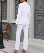 Women's 2 Piece Suit One Button Slim Fit Dressy Blazer Pants Suit Set Business Casual Outfits for Women - Image 2