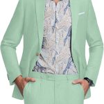 Men's Suit Tencel Linen Two Piece Slim Fit Summer Grooms Wedding Prom Dress Tuxedo Suits for Men Blazer Pants Set