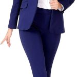 Women Business Blazer Pant Suit Set for Work