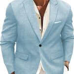 Men's Sport Coat Casual Blazer One Button Lightweight Business Suit Jacket